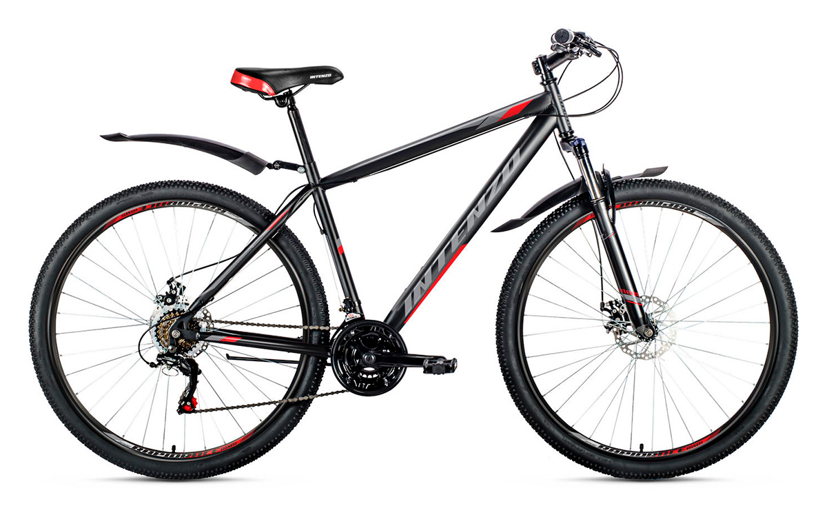 Фотография Велосипед Intenzo FORSAGE 29" 2021, размер XL, Черно-красный